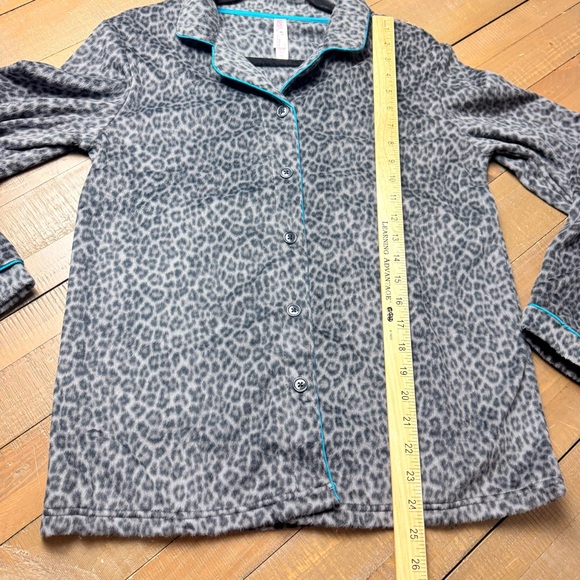 Gilligan & O’Malley NWOT Leopard Print Pajama Set Button Front Size Small Medium - Picture 14 of 16